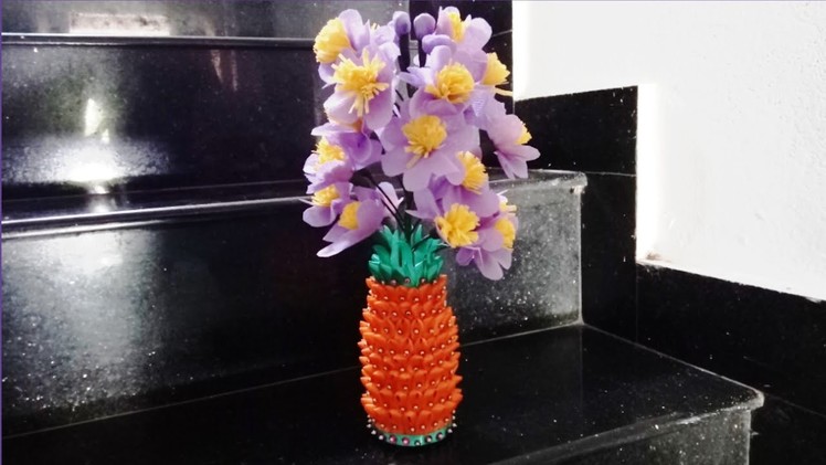 PINEAPPLE Flower Pot Craft made using Fish Wire | Craft India | Showpiece
