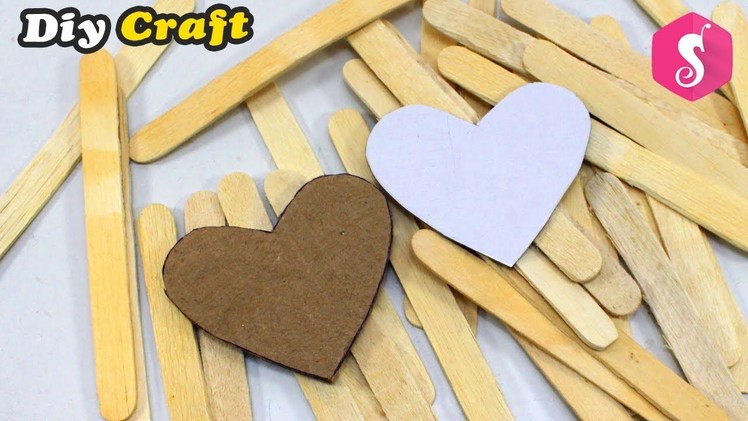 Popsicle Sticks Reuse Craft idea | Easy Craft | Wall Decor 2018 By Sonali Creations