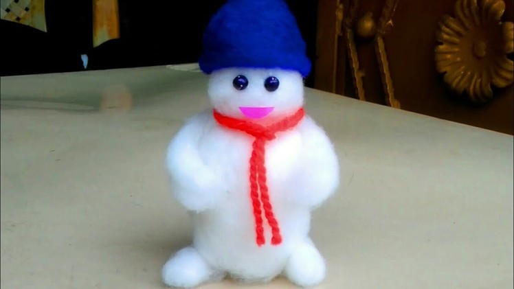 Snowman with cotton | Gk craft