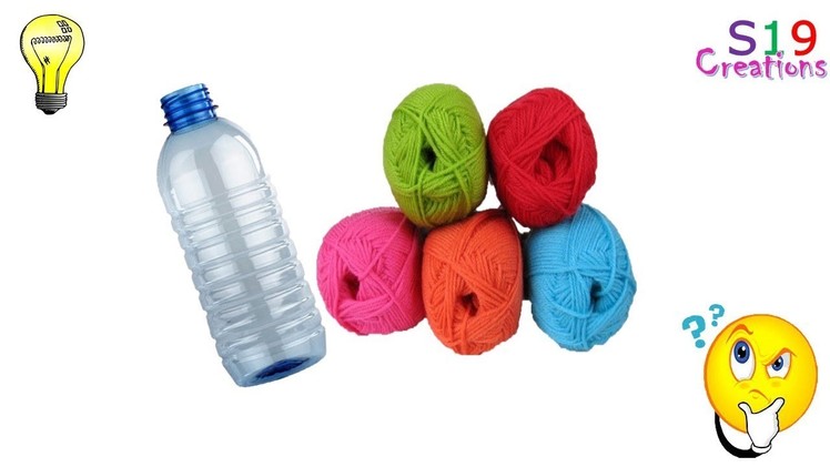 Wool craft ideas | Best out of waste | diy home decoration idea | plastic bottle and wool craft idea