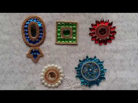 118. How to make Patches for Saree, Blouse, Latkan | 5 DIY(do it yourself) Buti for Rakhi making