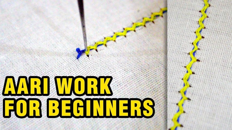 Aari work for beginners | zig zag stitch | Basic Aari Tutorial | #DIY | #127