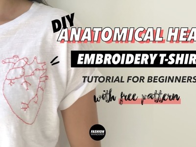 Anatomical Heart DIY Embroidered Shirt Tutorial (For Beginners) | Fashion Wanderer