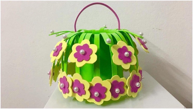 Awesome ideas to make a Hanging Flower Basket with Foam| Diy Crafts