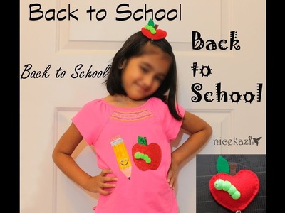 Back to school DIY T shirt and hair clips for kids