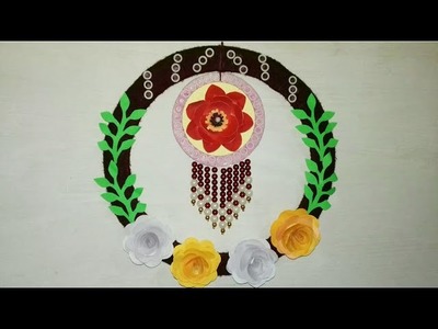 Beautiful Paper Rose Flower Wall Hanging Idea's || Paper Craft || Hanging Flower || Vinayak Craft