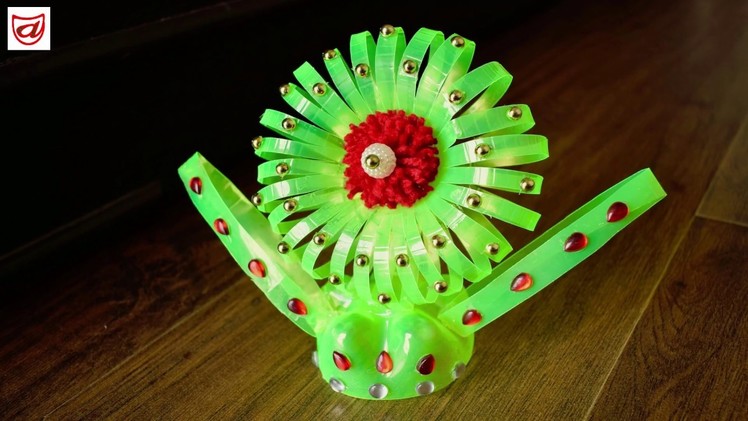 Beautiful Showpiece making with Plastic bottle | DIY home decoration craft ideas - artsNcraft