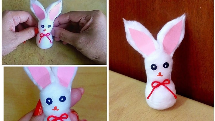 Cute and easy doll rabbit from cotton.Malayalam video. Easy craft.