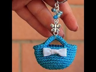 DIY Crochet Miniature Bag Key Chain Tutorial !