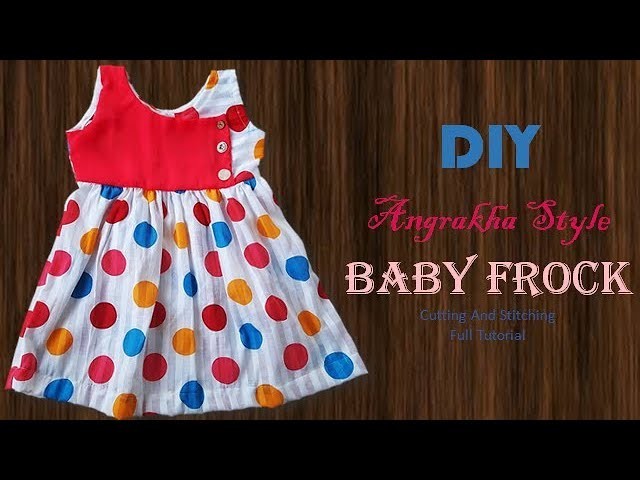 DIY Cute Angrakha style Baby Frock Cutting And Stitching Full Tutorial