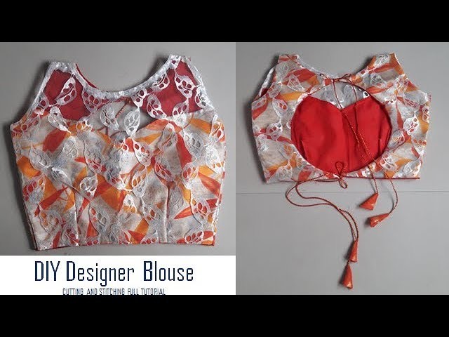 DIY Designer Blouse.Choli cutting and Stitching full tutorial