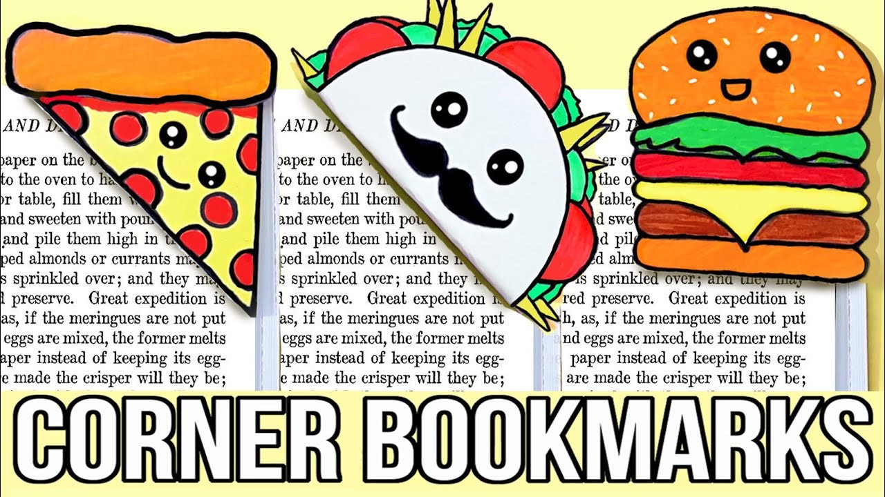 DIY FAST FOOD BOOKMARKS for Back To School, Easy & Cute School Supplies