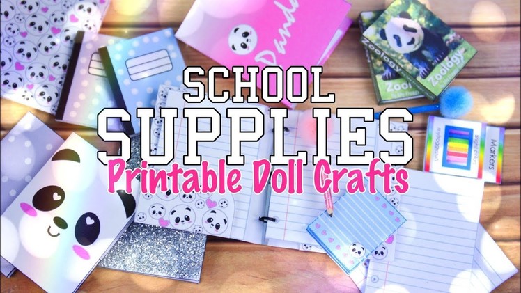 DIY - How to Make: Doll School Supplies | EASY | Working Note Books | Paper | Pencils & more