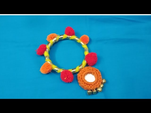 DIY how to make lumba rakhi at home, bhabhi rakhi tutorial easy