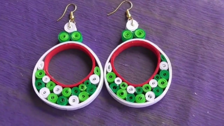 DIY - HOW TO MAKE PAPER QUILLING EARRINGS || BEAUTIFUL PAPER QUILLING EARRING DESIGNS MAKING METHODS