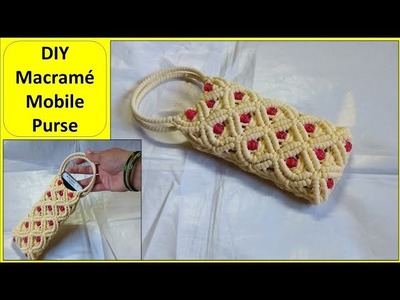 DIY Macrame purse.pouch | mobile purse