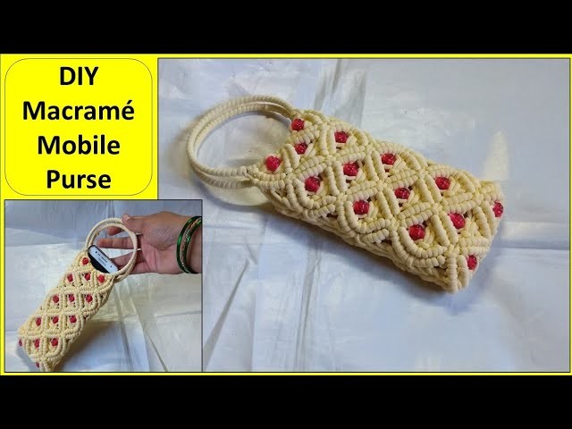 DIY Macrame purse.pouch | mobile purse