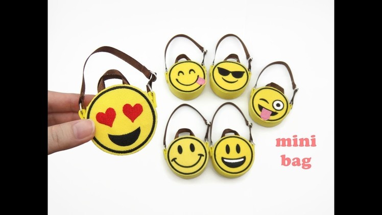 DIY Miniature Doll Mini Emoji Tote Sling Bag