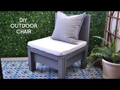DIY outdoor furniture: simple DIY chair perfect for outdoor living on a small rental balcony