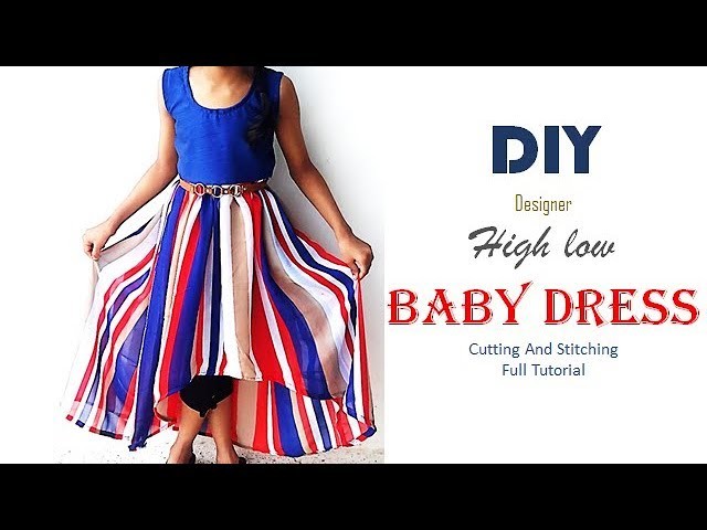 DIY Simple High Low baby Frock Cutting And Stitching Full Tutorial