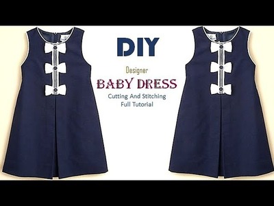 DIY Simple Inverted Box Pleated Baby Frock Full Tutorial