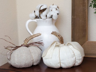 DIY Sweater Fabric Pumpkin, Fall Farmhouse Decor | Simply Dovie