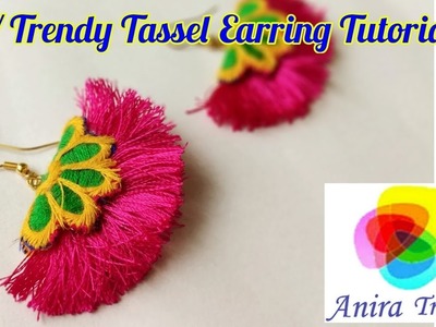 DIY Trendy Tassel Earrings Tutorial Silkthread Handmade boho