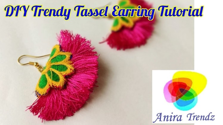 DIY Trendy Tassel Earrings Tutorial Silkthread Handmade boho