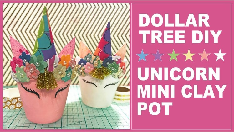DIY Unicorn Mini Clay Pot - Happy Mail Ideas - Party Favor - Room Decor