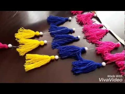 DIY Wool Tassels Toran|Wall Hanging | Wool craft| Woolen craft ideas
