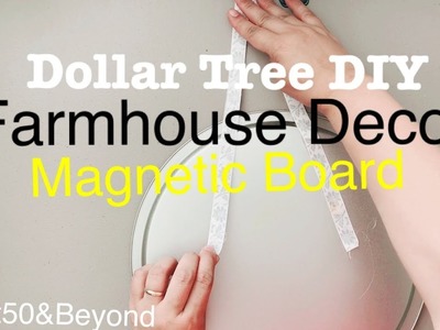 EASY DOLLAR TREE DIY FARMHOUSE DECOR MAGNETIC BOARD COMMAND CENTER KITCHEN HOME OFFICE CRAFT ROOM