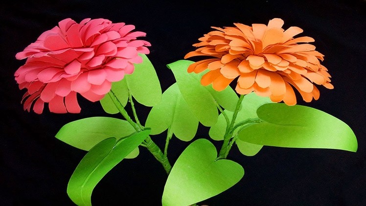 FlowerUPC | How to Make Paper Flowers | flower making with paper | flower stick craft