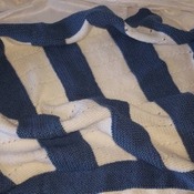 hand knitted baby blanket crib pram cuddle blanket