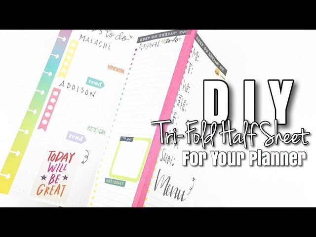 How To Create DIY Tri-Fold Half Sheet For Your Planner | At Home With Quita