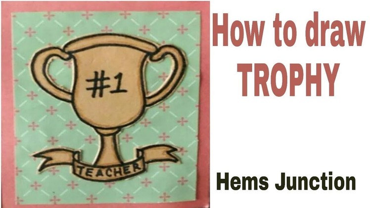 How to draw a Trophy for kids | Card ideas | Kids craft