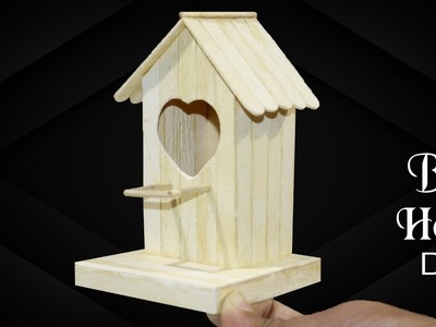 How to make a Easy Bird house - DIY Popsicle Stick birdhouse idea for kids