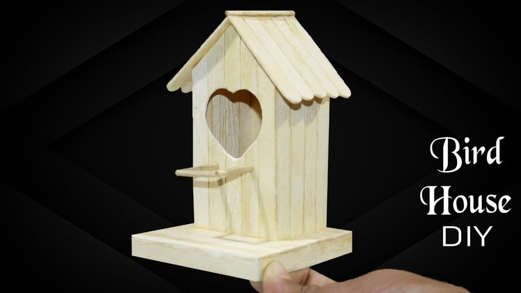 How to make a Easy Bird house - DIY Popsicle Stick birdhouse idea for kids