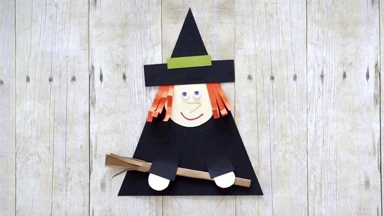 How to Make a Simple Witch Paper Craft for Kids