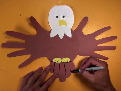 How to Make an Exciting Handprint Bald Eagle | Craft Tutorial