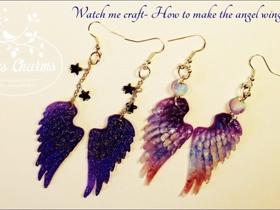 How to make an resin earrings - angel wings - diy tutorial