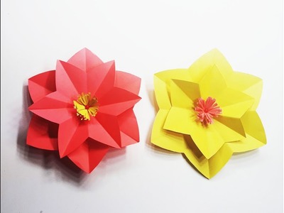 How to make beautiful paper flower | DIY  Easy Origami Paper Flowers tutorial | Folding instructions