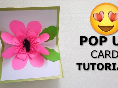 How to Make Flower Pop Up Cards.DIY Greetings Card.Easy Birthday Card Tutorial