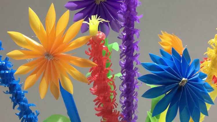 How To Make Lavender Flower From Drinking Straw - Craft tutorial #3
