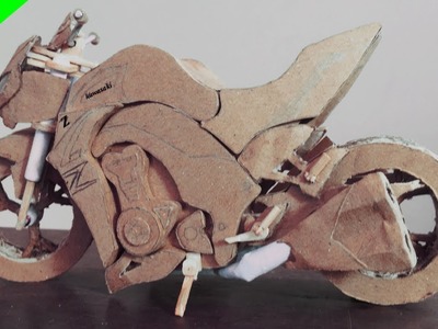 How to make Toy Motocycle (Kawasaki Z1000 R ) - Amazing Cardboard DIY