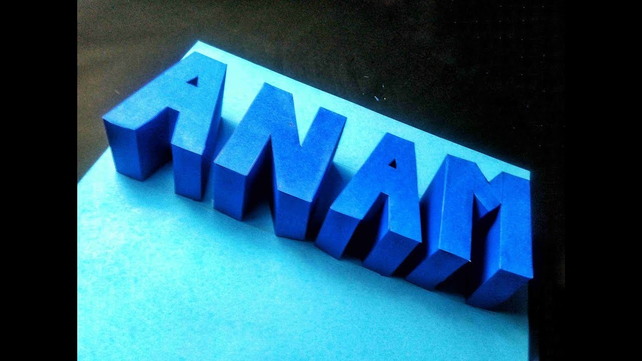 how-to-write-3d-name-anam-with-paper-block-letters-origami-diy-3d