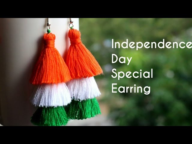 Indian tricolor tassel earring| #Tricolorlayeredtasselearring| #Tasselearring |DIY Tassel earring