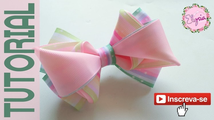 Laço Clarissa ???? Ribbon Bow  Tutorial????  DIY by Elysia Handmade