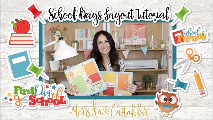 Layout Giveaway! - School Days Themed Scrapbook Layout DIY Tutorial with my Paper Pack Die Cuts SVG