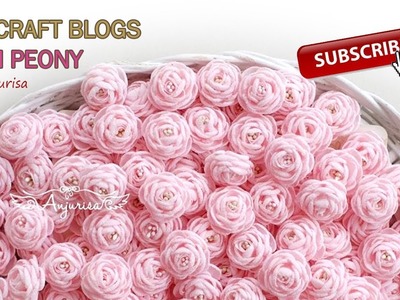 My Craft Blogs #2 - Mini Peony Fabric Flowers