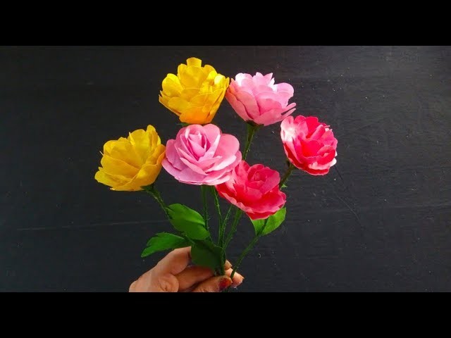 Paper flowers pro diy | How to make paper flowers at home | Paper flowers making